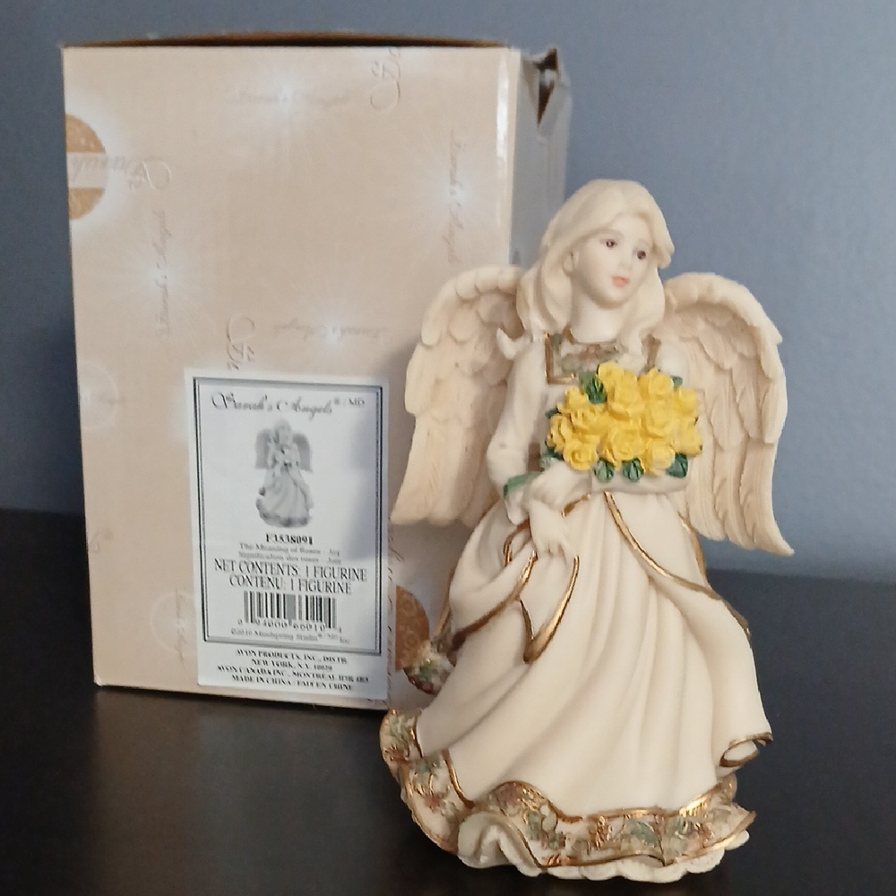 🌻"Joy" Sarah Angels Avon Figurine Meaning Of Roses